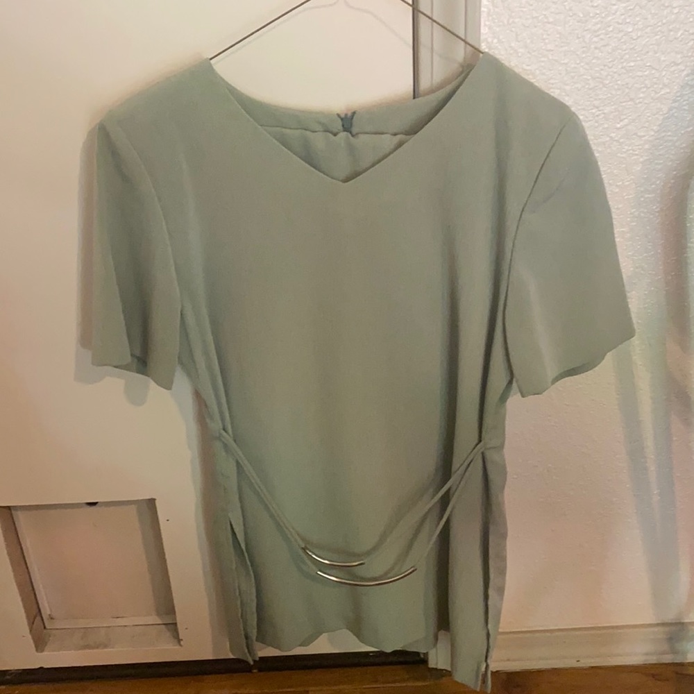 Pant and top outfit, light green